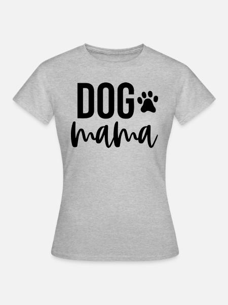 Hund Mama - Frauen T-Shirt - Grau meliert