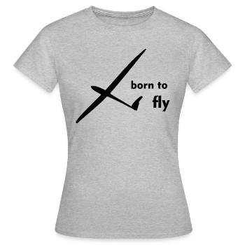 Glider Glider Glider Pilot Pilot - Women's T-Shirt - heather grey - Front - AI Model Female 172 dark (172cm)