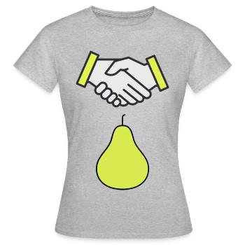 Jeu de mots Shakespeare - T-shirt Femme - gris chiné - Devant - AI Model Female 172 dark (172cm)