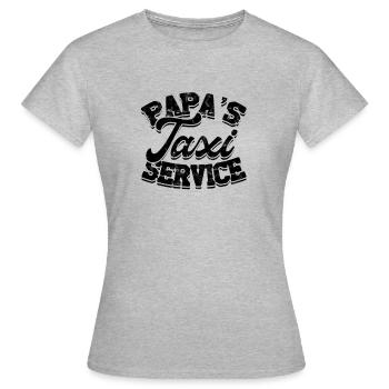 Papa's taxi service - Taxi Worker Service Driver - Frauen T-Shirt - Grau meliert - Vorne - AI Model Female 172 dark (172cm)