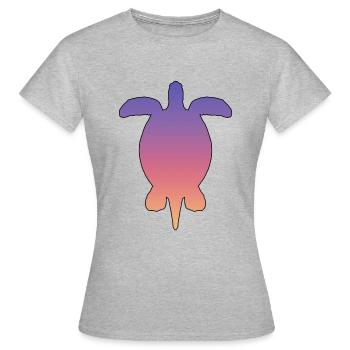 Turtle - Frauen T-Shirt - Grau meliert - Vorne - AI Model Female 172 dark (172cm)