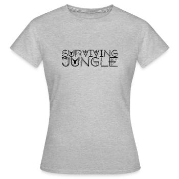 Survivre dans la jungle - Jungle - T-shirt Femme - gris chiné - Devant - AI Model Female 172 dark (172cm)