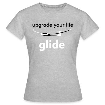 Glider Glider Glider Pilot Pilot - Women's T-Shirt - heather grey - Front - AI Model Female 172 dark (172cm)