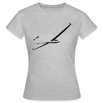 Pilote de planeur planeur volant pilote de planeur - T-shirt Femme - gris chiné - Devant - AI Model Female 172 dark (172cm)