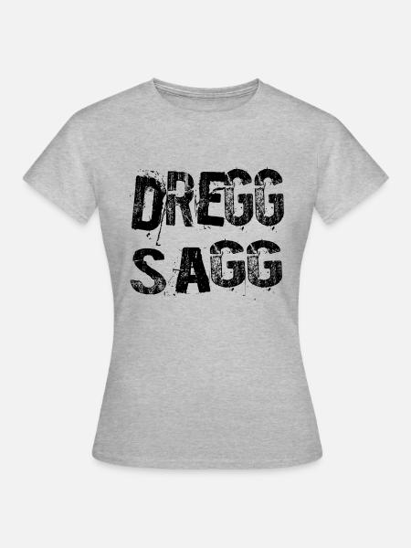 DREGG SAGG - Frauen T-Shirt - Grau meliert