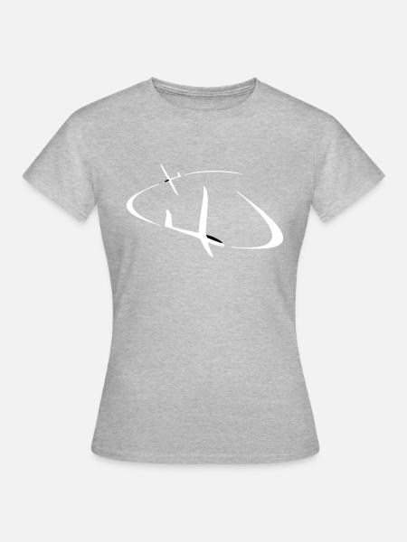 glider gliding glider glider pilot - Dame-T-shirt - grå meleret