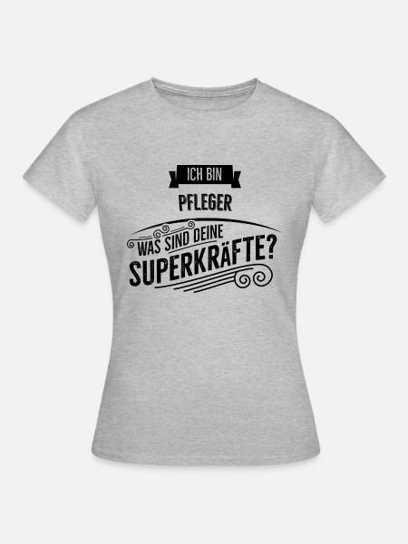 Pfleger - Frauen T-Shirt - Grau meliert