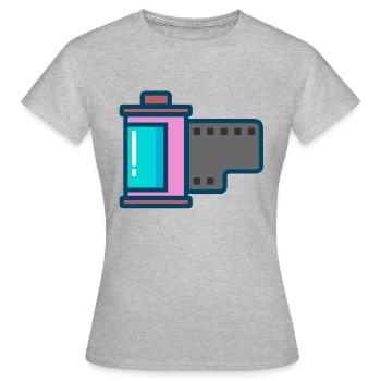 camera camera film camera photo - Women's T-Shirt - heather grey - Front - AI Model Female 172 dark (172cm)