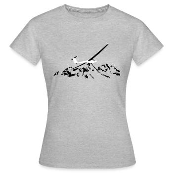 Pilote de planeur planeur volant pilote de planeur - T-shirt Femme - gris chiné - Devant - AI Model Female 172 dark (172cm)