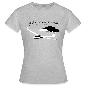 Glider Gliding Gliding Gliding Glider - Women's T-Shirt - heather grey - Front - AI Model Female 172 dark (172cm)