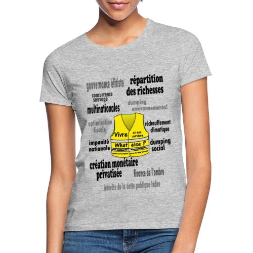 t shirt gilet jaune projet de societe repartition - T-shirt Femme
