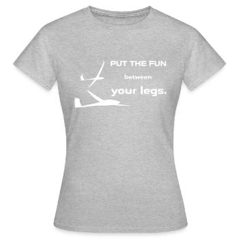 Planeur Planeur Planeur Planeur Planeur Planeur - T-shirt Femme - gris chiné - Devant - AI Model Female 172 dark (172cm)