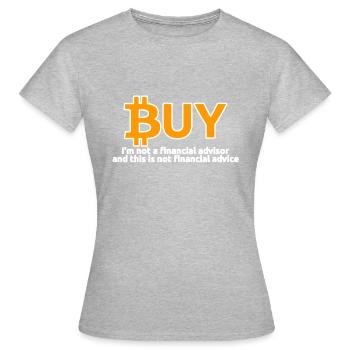 BUY - Frauen T-Shirt - Grau meliert - Vorne - AI Model Female 172 dark (172cm)