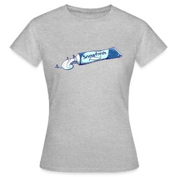 snowfresh - Women's T-Shirt - heather grey - Front - AI Model Female 172 dark (172cm)