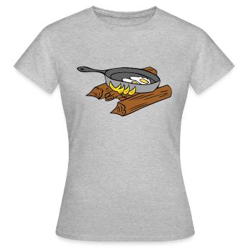 Braten - Frauen T-Shirt - Grau meliert - Vorne - AI Model Female 172 dark (172cm)