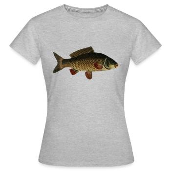 carpe de poissons - T-shirt Femme - gris chiné - Devant - AI Model Female 172 dark (172cm)
