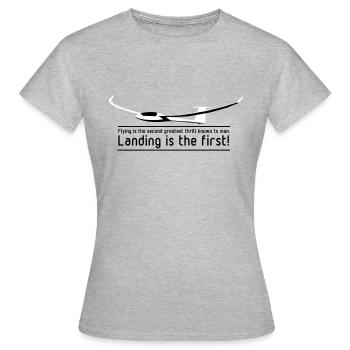 Glider Glider Glider Pilot Pilot - Women's T-Shirt - heather grey - Front - AI Model Female 172 dark (172cm)
