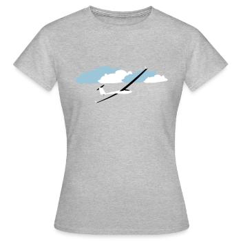 Pilote de planeur planeur volant pilote de planeur - T-shirt Femme - gris chiné - Devant - AI Model Female 172 dark (172cm)
