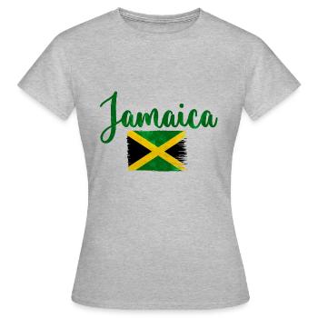 Jamaica Flag Jamaica - Women's T-Shirt - heather grey - Front - AI Model Female 172 dark (172cm)
