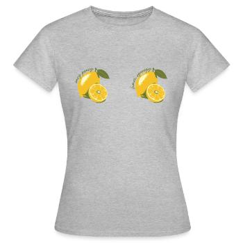 Squeeze au citron facile - T-shirt Femme - gris chiné - Devant - AI Model Female 172 dark (172cm)