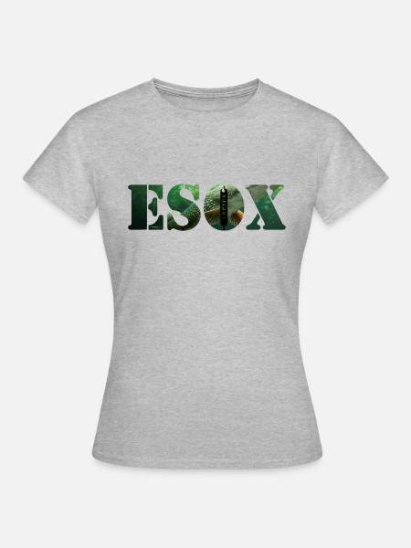 Fishing1 T Shirts - Frauen T-Shirt - Grau meliert