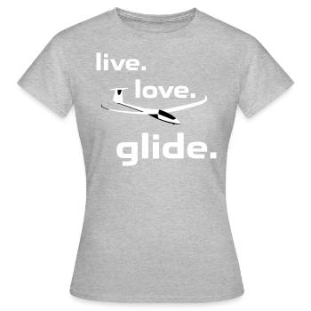 Planeur Planeur Planeur Planeur Planeur Planeur - T-shirt Femme - gris chiné - Devant - AI Model Female 172 dark (172cm)