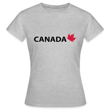 Canada - Frauen T-Shirt - Grau meliert - Vorne - AI Model Female 172 dark (172cm)