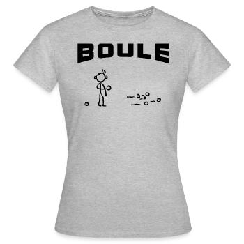 Boules de bâtons De loisirs Sports De tir de boule - T-shirt Femme - gris chiné - Devant - AI Model Female 172 dark (172cm)