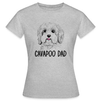 Cavapoo Papa, Cavapoo - T-shirt Femme - gris chiné - Devant - AI Model Female 172 dark (172cm)