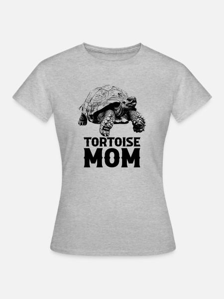 African Sulcata Tortoise - Frauen T-Shirt - Grau meliert
