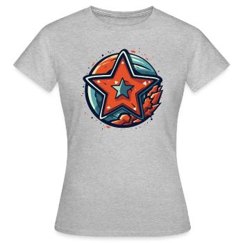 Une étoile puissante - T-shirt Femme - gris chiné - Devant - AI Model Female 172 dark (172cm)