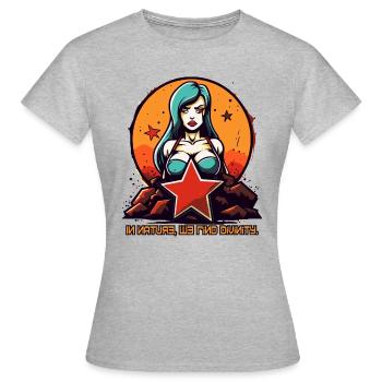 Mère Nature naturelle - T-shirt Femme - gris chiné - Devant - AI Model Female 172 dark (172cm)