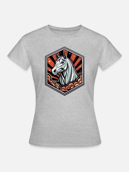 Ein majestätisches Pferd - Frauen T-Shirt - Grau meliert