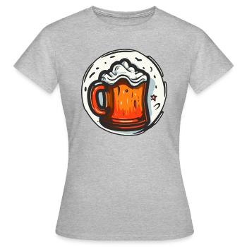 Une chope de bière avec de la bière - T-shirt Femme - gris chiné - Devant - AI Model Female 172 dark (172cm)