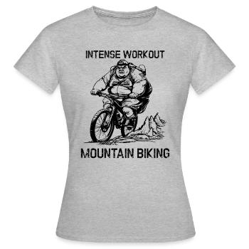 Intensives Mountainbike Training - Frauen T-Shirt - Grau meliert - Vorne - AI Model Female 172 dark (172cm)