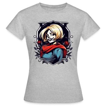 Komm zur bösen attraktiven Schönheitskönigin - Frauen T-Shirt - Grau meliert - Vorne - AI Model Female 172 dark (172cm)
