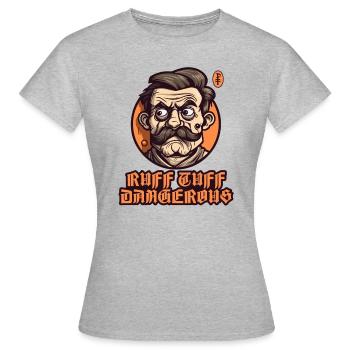 Alter Mann ist robust, hart und gefährlich - Frauen T-Shirt - Grau meliert - Vorne - AI Model Female 172 dark (172cm)