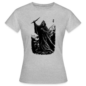 Faucheuse sur la montagne : Défi de provocation - T-shirt Femme - gris chiné - Devant - AI Model Female 172 dark (172cm)