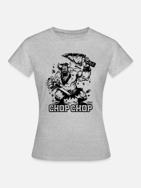 Chop Chop Barbarian Viking - Frauen T-Shirt - Grau meliert