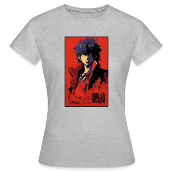 Faux film japonais Thriller : Nokuza Nippon Anime - T-shirt Femme - gris chiné - Devant - AI Model Female 172 dark (172cm)