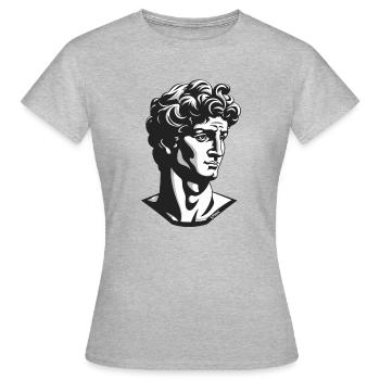 David aus Florenz - Frauen T-Shirt - Grau meliert - Vorne - AI Model Female 172 dark (172cm)
