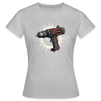 Tournevis sans fil Tournevis pour artisans - T-shirt Femme - gris chiné - Devant - AI Model Female 172 dark (172cm)