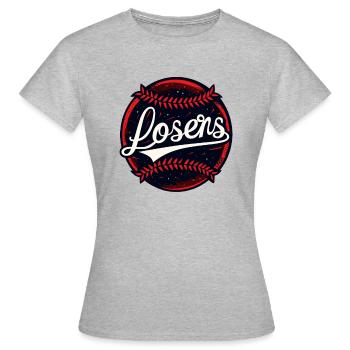 Équipe pour les perdants - T-shirt Femme - gris chiné - Devant - AI Model Female 172 dark (172cm)