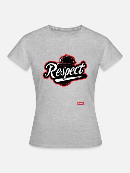 Parodie-Baseball Team: Respekt - Frauen T-Shirt - Grau meliert