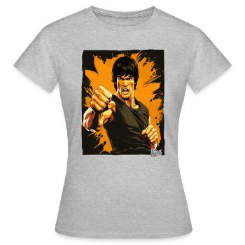 Das Gesicht der Kampfkunst - Frauen T-Shirt - Grau meliert - Vorne - AI Model Female 172 dark (172cm)