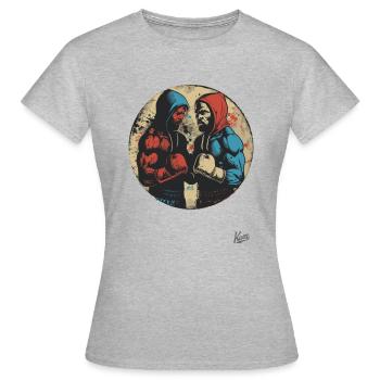 Compétition de boxeur poids lourd vintage - T-shirt Femme - gris chiné - Devant - AI Model Female 172 dark (172cm)