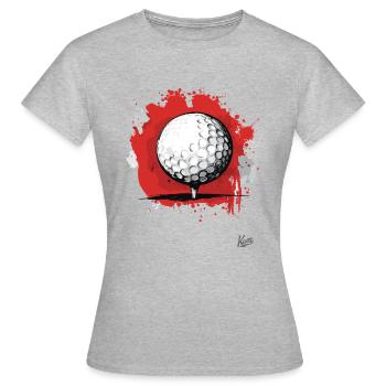 Golf Ball Golfing - Women's T-Shirt - heather grey - Front - AI Model Female 172 dark (172cm)