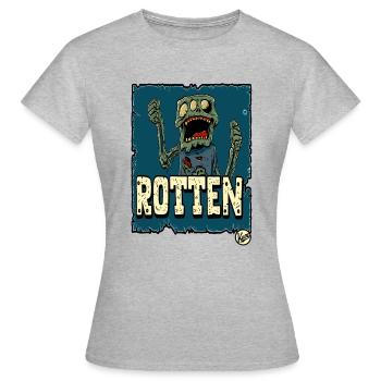 fauliger Mutanten Zombie - Frauen T-Shirt - Grau meliert - Vorne - AI Model Female 172 dark (172cm)