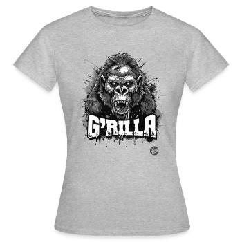 Super wütender Zombie-Gorilla - Frauen T-Shirt - Grau meliert - Vorne - AI Model Female 172 dark (172cm)