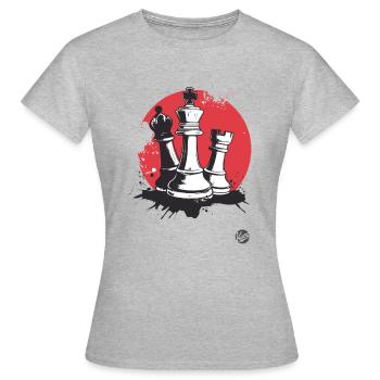 King, Rook and Bishop Chess - Women's T-Shirt - heather grey - Front - AI Model Female 172 dark (172cm)